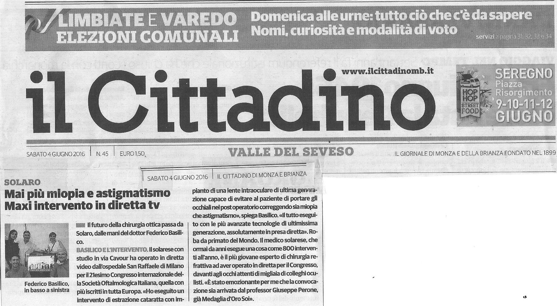 Articolo Il cittadino 4.6.2016 bis 